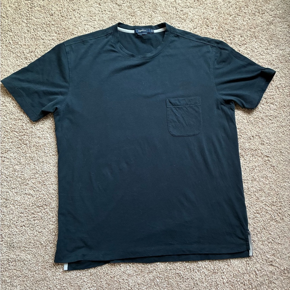 (SOLD) Zegna Sport Vintage Pocket T-Shirt - XL - Deep Navy